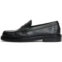Tommy Hilfiger New York Label Leather Pebble Grain Loafers