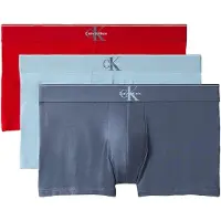Calvin Klein 3 Pack Trunks Icon Cotton Stretch Graphic