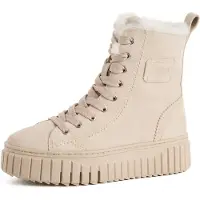 Tamaris Stövlett med snörning beige / cappuccino