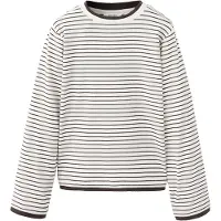 Mango KIDS T-shirt 'RAYITA' mörkbrun / vit