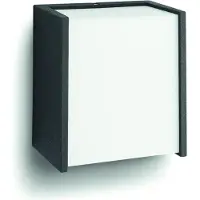 Philips LED utomhus vägglampa MACAW, Svart, Syntetmaterial, Modern, LED-vägglampa utomhus