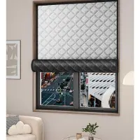 Pickerr Extra tjocka ljudisolerande mörkläggningsgardiner med kardborreband 90cm x 100cm (1 piece) gray