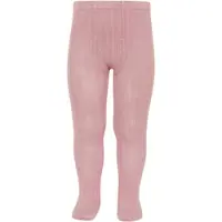 Condor Strumpbyxor - Rib - Pale Pink - - 9-10 år (134-140) - Strumpbyxor