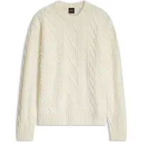 BOSS Cable-knit sweater in virgin wool