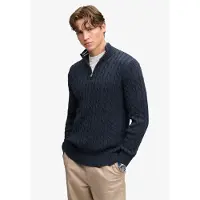 Superdry Preppy Cotton Cable Halv Dragkedja Tröja