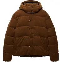 Superdry för män. M5012431A Premiumjacka med huva, brun (S), Casual, Återvunnen polyester
