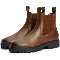 Tommy Hilfiger Leather TH Monogram Panel Chelsea Boots