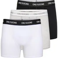 Only & Sons Boxershorts ljusgrå / svart / vit