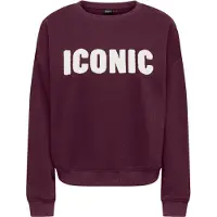 ONLY Sweatshirt cyklamen / vit