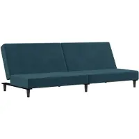 vidaXL Bäddsoffa 2-sits blå sammet