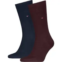 Tommy Hilfiger Classic 2-pack Strumpor Navy Bordeaux Mörkblå Blå Bourgogne Storlek