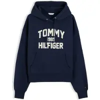 Tommy Hilfiger Flock Varsity Logo Relaxed Fleece Hoody