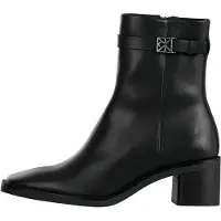 Calvin Klein Leather Block Heel Ankle Boots