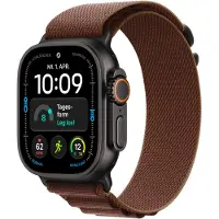 Apple Watch Ultra 4 - 49 mm - svart titan - Ja smart klocka med Alpine Loop - burgundy - bandstorlek: M - 64 GB - LTE, Wi-Fi 4, UWB, Bluetooth, NFC...