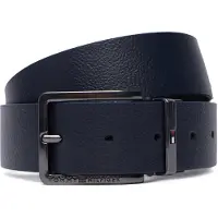 Tommy Hilfiger Reversible Textured Leather Square Buckle Belt