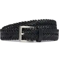 Tommy Hilfiger Square Buckle Braided Leather Belt