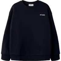 Name it Sweatshirt - Noos - NkmRio - Dark Sapphire/Bright White - - 9-10 år (134-140) - Sweatshirt
