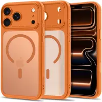 Tech-Protect iPhone 17 Pro Max/18 Pro Max MagPeak MagSafe CC skal – Matt Cosmic Orange