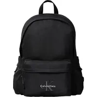 Calvin Klein Ryggsäck 'Monologo Embroidery Dome' grå / svart / vit