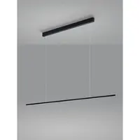 HELESTRA Pendellampa Loopy, dimbar, Svart, Vardagsrum / matsal, Aluminium / grå / zink, Modern