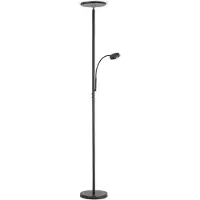 JUST LIGHT Uplight Hans, dimbar, Svart, Vardagsrum / matsal, Metall, Modern, Golvlampa