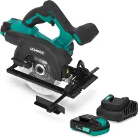 Vonroc Batteridriven cirkelsåg 20V – 150 mm | inkl. 2x 2,0Ah-batterier och snabbladdare