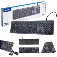 Hama wired keyboard CK-400 black-grey