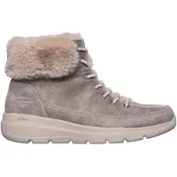 SKECHERS för kvinnor. 144202 Boots On-The-GO Glacial Ultra - Wonderland taupe (38), Tyg, Karta, Nyckelband, Casual