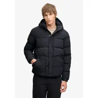 Superdry för män. M5012528A Klassisk Everest marinblå vadderad jacka (L), Casual, Återvunnen nylon, Marino