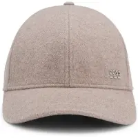 BOSS Wool and silk blend cap with logo hardware
