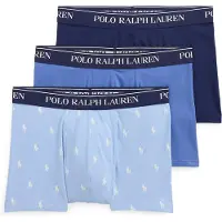 Ralph Lauren för män. 714830299224 Set med 3 kalsonger i stretchbomull, blå (M), Hemkläder