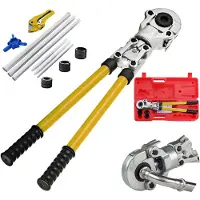 Vevor Rörpresstång Handpressningssats med 6 delar verktyg PEX-pressare ø16 - 32 mm för kompositrör Pex-Al-Pex aluminiumkompositrör