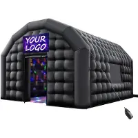 Vevor Uppblåsbar Nattklubb, 5 x 4 x 3,8 m Uppblåsbart Partytält med 680W Blåsmaskin och Sandsäck, Ventilerad Uppblåsbar Nattklubb med 2 Fönster, Luftkubhus för Evenemang, Födelsedag, Bröllopsfest
