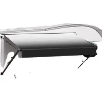 Vevor Manuell Husbilsmarkis Komplett Kit, 16' Infällbar Markis med Aluminiumlegeringsram, Markis för Utomhusvagn, Passar De flesta Husbilar (Black Fade)