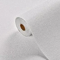 Home with love 10 meter/rulle 3D självhäftande Förtjockning Vattentät tapet Linne Texturerad Ren färg Hemdekorativ Renoverad klistermärke 50cm*10m white