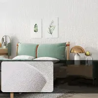 Home with love 10 meter/rulle 3D självhäftande Förtjockning Vattentät tapet Linne Texturerad Ren färg Hemdekorativ Renoverad klistermärke 50cm*10m gray