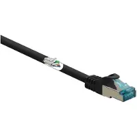 Renkforce RF-5047472 RJ45 Nätverkkabel, Patchkabel CAT 6A S/FTP 10.00 m Svart Flamskyddsmedel 1 st