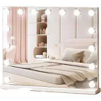 Vevor Hollywood sminkspegel med lampor med USB-bord väggfäste 22,8x18,1 tum