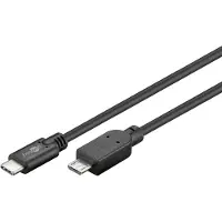 Goobay USB-C till Micro-USB OTG-kabel - 0.6m - svart