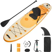 Vevor Uppblåsbar Paddelbräda med Sits, 3,23m x 84cm x 15cm Bred Ultralätt SUP Paddelbräda, Stand Up Paddelbräda med Tillbehör, Pump, Paddel, Fena, Ryggsäck, Fotledsrem, Rem, För Ungdom Vuxna