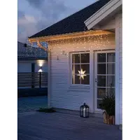 Konstsmide Ljusgardin Isregn Utomhus 230 V/50 Hz EEK: E (A - G) 200 LED Bernstein (L x B x H) 1507 x 507 x 70 cm