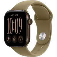 Apple Watch Series 12 (GPS + Cellular) - 42 mm - mörk brons aluminium - smart klocka med sportband - gummi - oliv - bandstorlek: S/M - 64 GB - Blue...