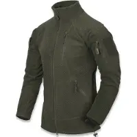 Helikon Tex Alpha Tactical Jacket - Grid Fleece - Olive Green, L