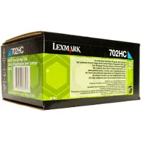 Lexmark Toner 70C2HCE 702 Cyan Corporate Return