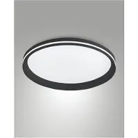 FABAS LUCE LED taklampa Isy, dimbar, Svart, Vardagsrum / matsal, Metall, Modern, LED-taklampa