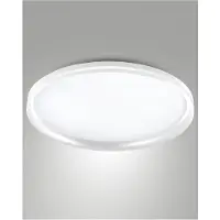 FABAS LUCE LED taklampa Isy, dimbar, Vitt / opal, Vardagsrum / matsal, Metall, Modern, LED-taklampa
