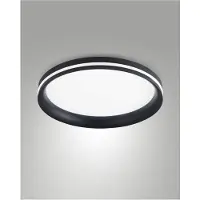FABAS LUCE LED taklampa Isy, dimbar, Svart, Vardagsrum / matsal, Metall, Modern, LED-taklampa