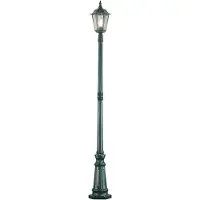 Konstsmide Lyktstolpe Firenze, 1 lampa, grön FIRENZE, Grön, Glas, Lantlig / rustik