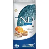 Farmina N&amp;D Ocean Cat Adult Torsk, spelt, havre &amp; apelsin 10 kg