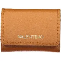 Valentino för kvinnor. VPS9W943 Plånbok med brun logotyp (OSFA), Casual, Polyuretan